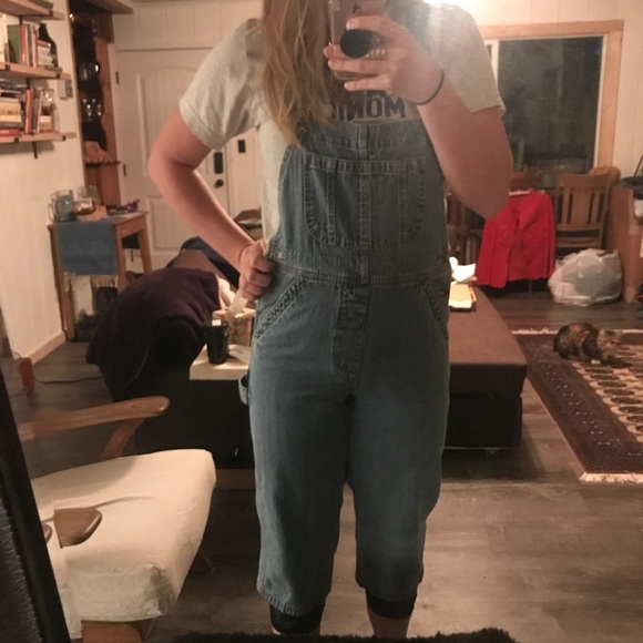 NorthCrest • denim cropped overalls - Picture 5 of 5